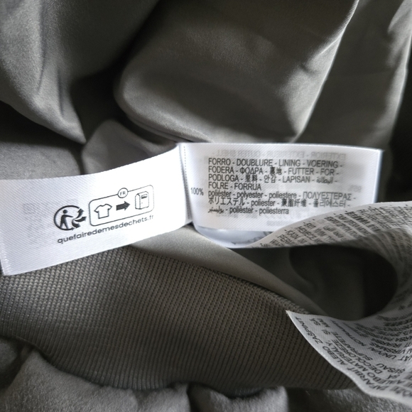 New Zara Oversized Suede Gray Bomber Jacket NWT Medium - Picture 16 of 16